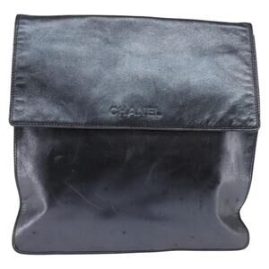 Chanel Leather Shoulder Bag Black
